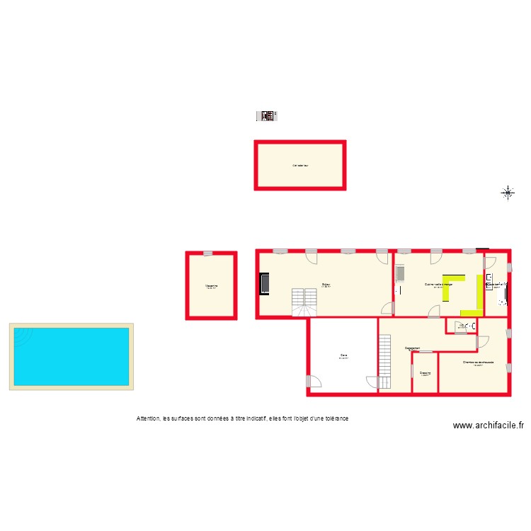 BI 1957 REZ DE CHAUSSEE  NON COTE. Plan de 0 pièce et 0 m2