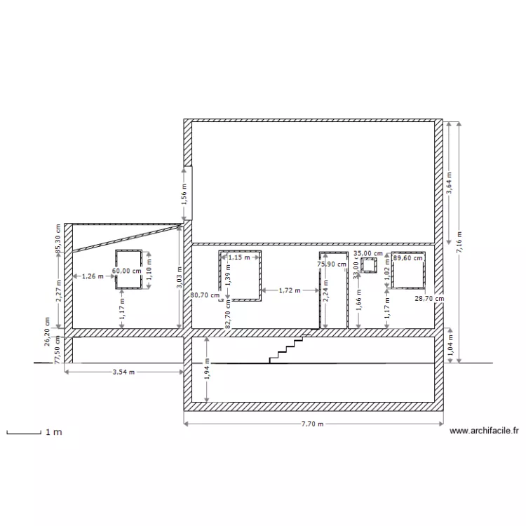 vue de face. Plan de vue de face. Plan de