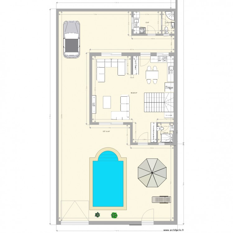 Duplex Hammamet. Plan de 0 pièce et 0 m2