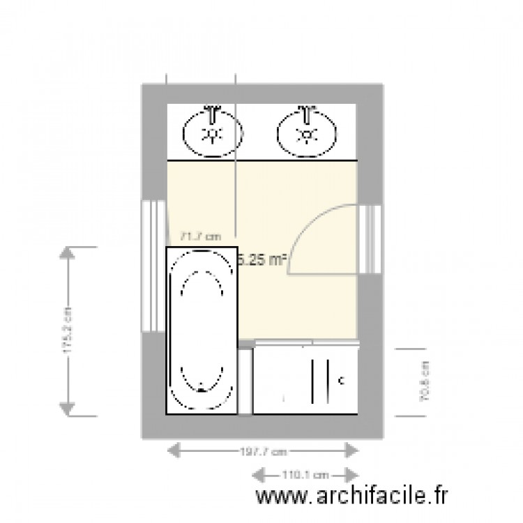 Bacchetta sdb. Plan de 0 pièce et 0 m2