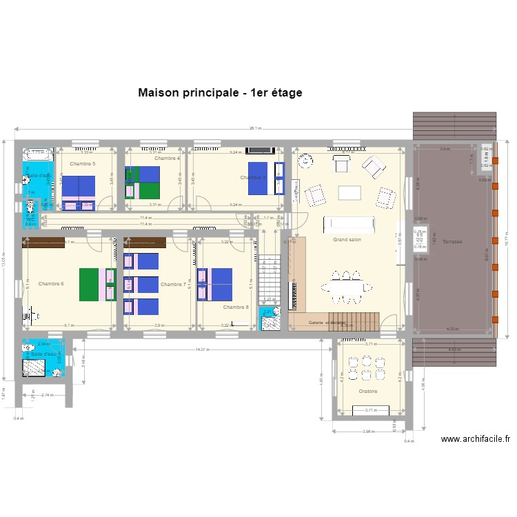 La plaine  Premier étage V2. Plan de 0 pièce et 0 m2