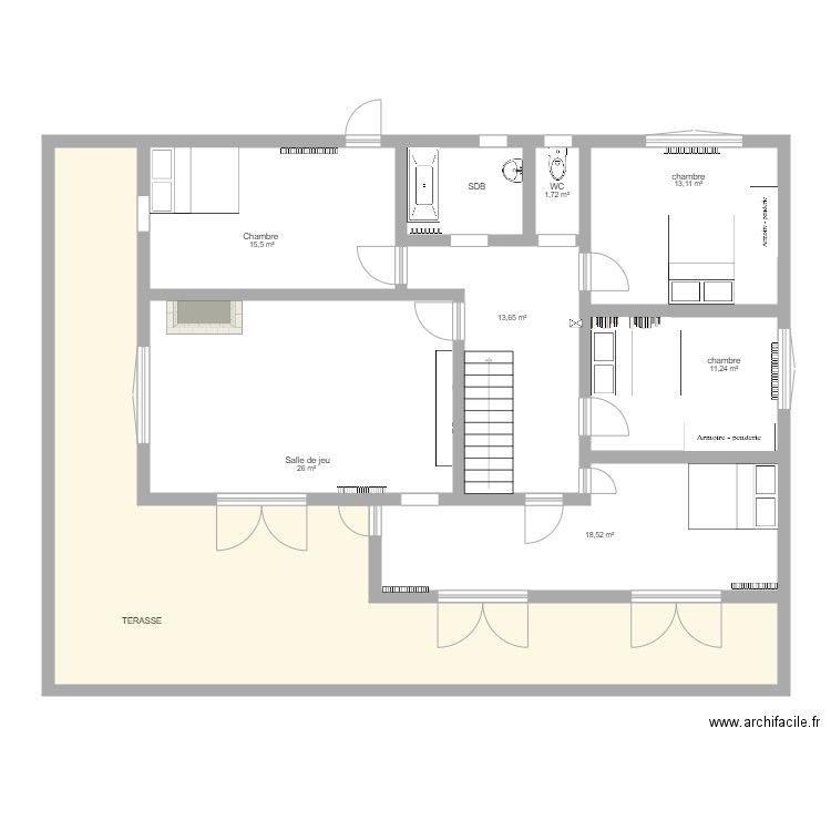 ETAGE GAB 56 2. Plan de 0 pièce et 0 m2