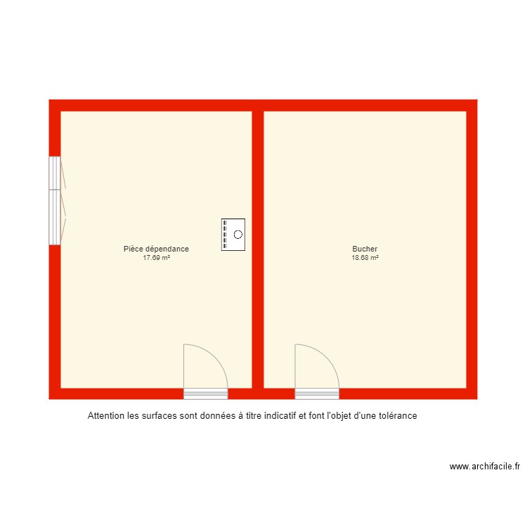 BI 4541 dépendance rdc non côté. Plan de 0 pièce et 0 m2