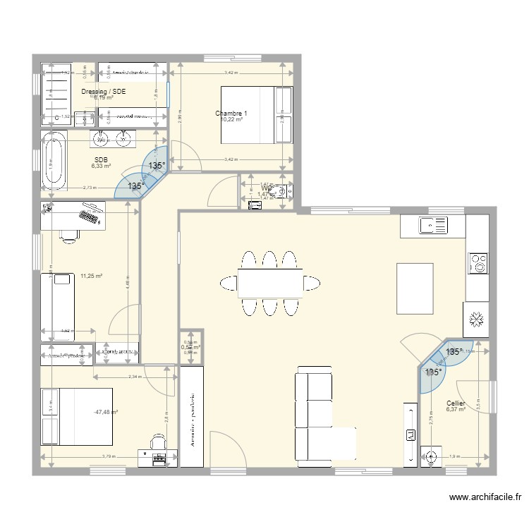 Plan Maison Phénix plein pied L Par Mary2002 ️ ArchiFacile — free download