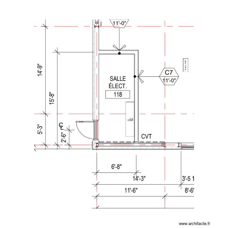entr&eacute;e principale BGC. Plan de 