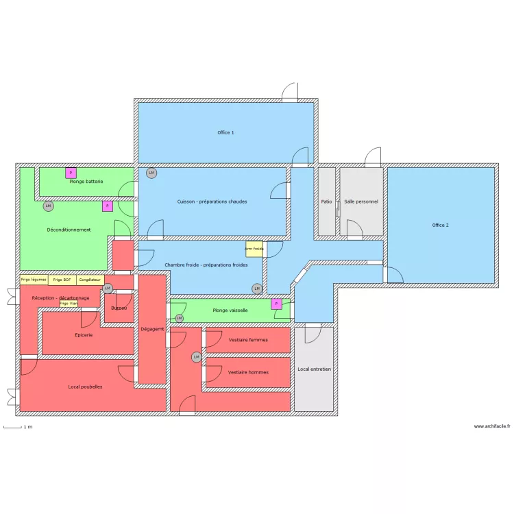 Cuisine - Residence les Camelias. Plan de 