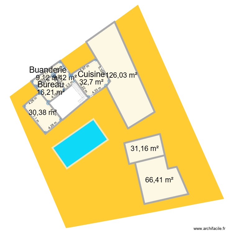 MAISON BONAMY CADASTRE v projection. Plan de 0 pièce et 0 m2