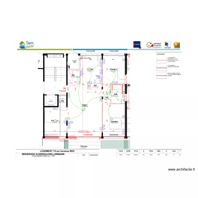 CANTEPAU RDC T4. Plan de 