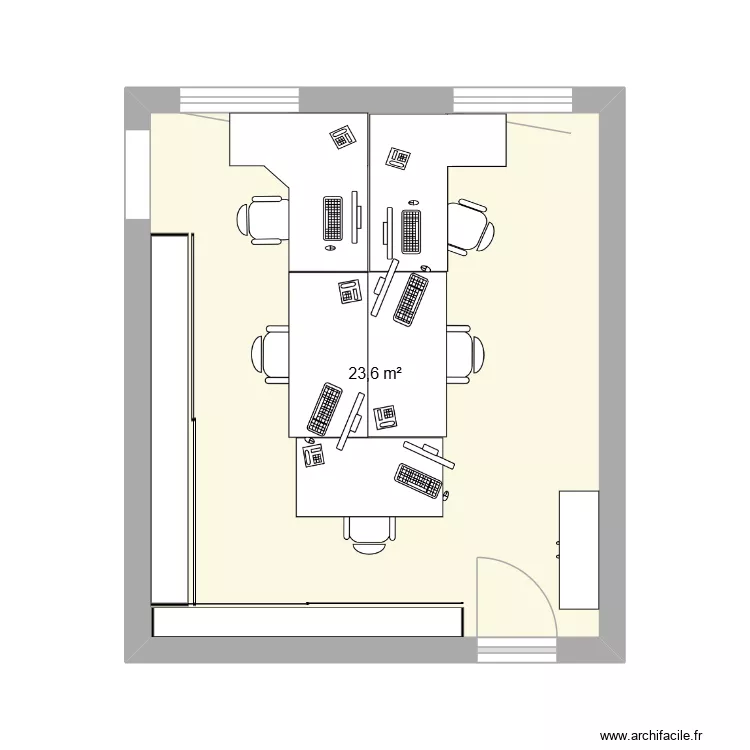cdd sore initial. Plan de 1  et 24 m²