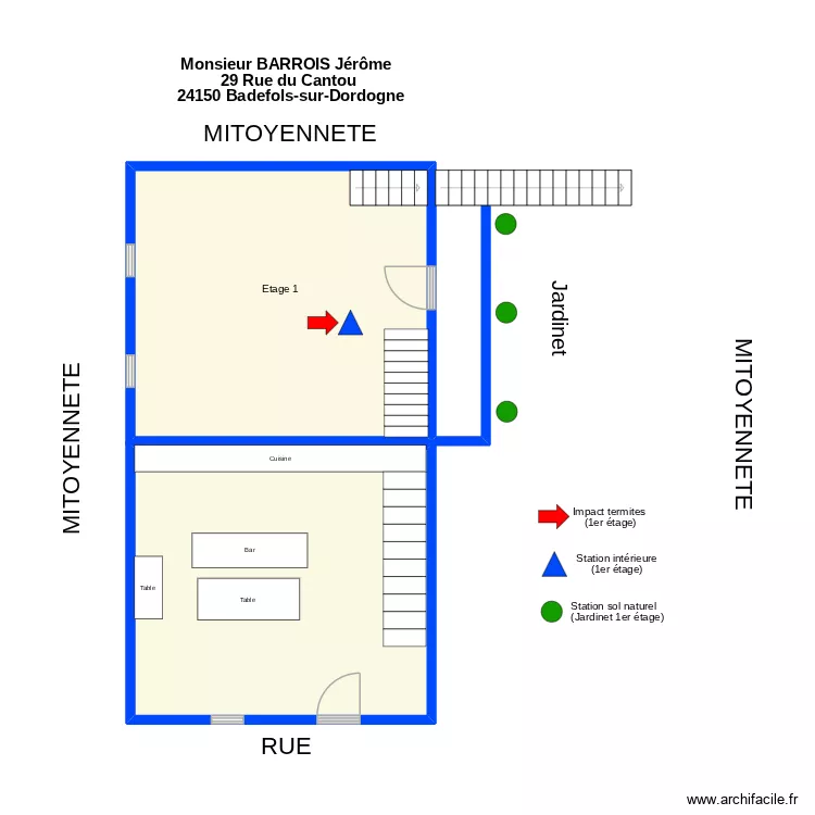 BARROIS Jérôme. Plan de 2 Pièces et 55 m² BARROIS Jérôme. Plan de 2 Pièces et 55 m²