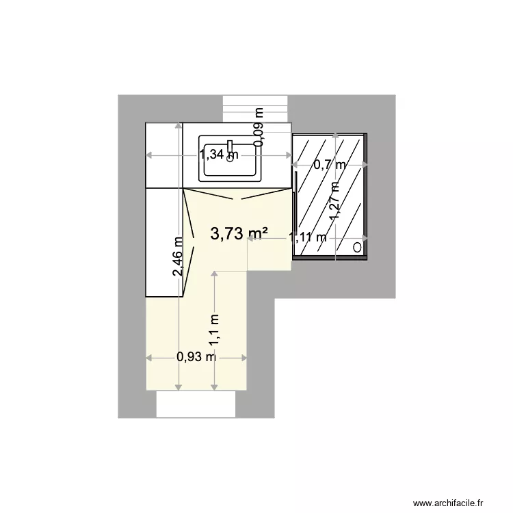 SDB COLONNETTE. Plan de SDB COLONNETTE. Plan de