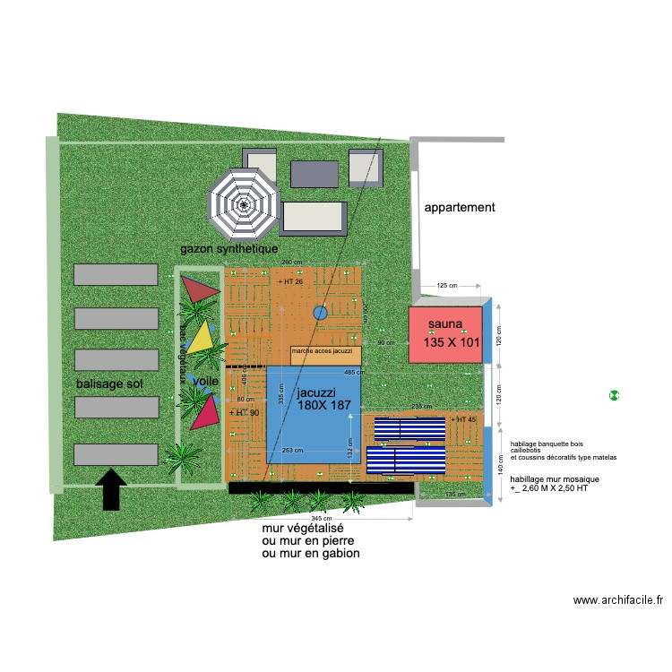 espace sauna porhel projet. Plan de 0 pièce et 0 m2