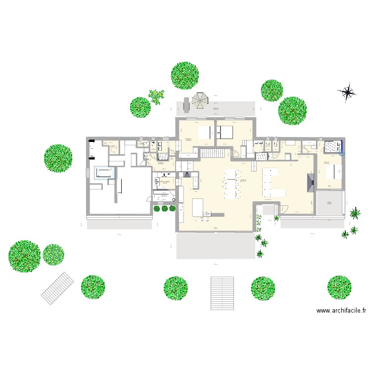 Roc 03. Plan de 15 pièces et 315 m2