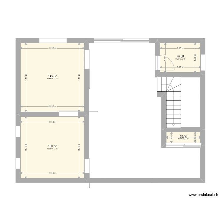 montée girouard. Plan de 4 pièces et 30 m2