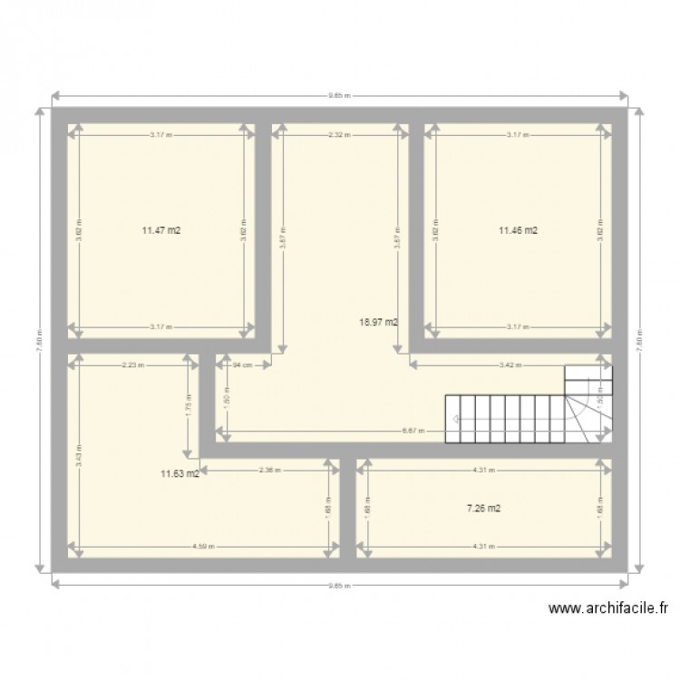 Étage 24x30 3ch coin lecture. Plan de 0 pièce et 0 m2