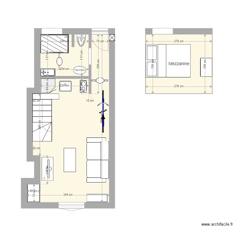 studio essai 1. Plan de 0 pièce et 0 m2