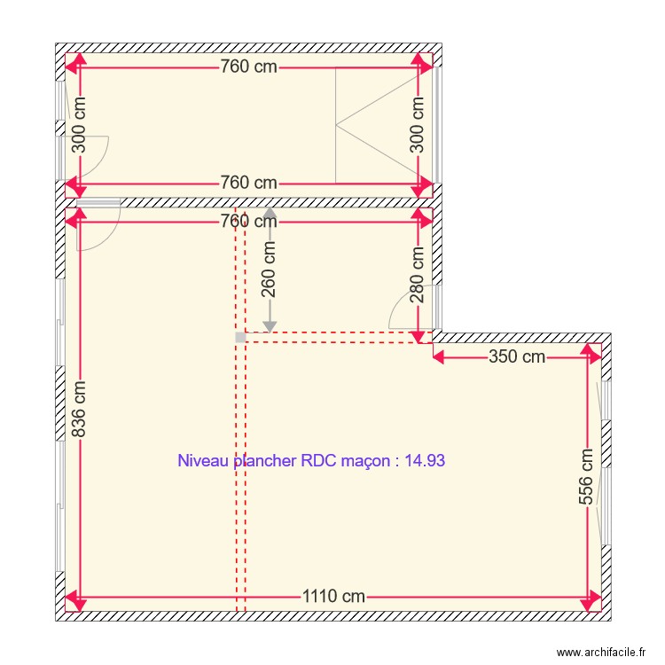 Poteau RDC. Plan de 0 pièce et 0 m2