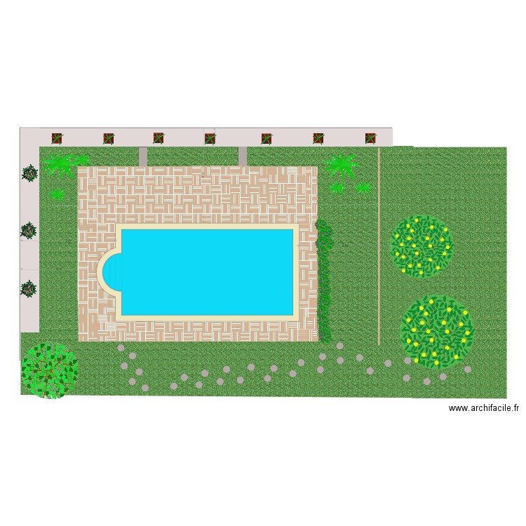 amenagemtn jardin piscine. Plan de 0 pièce et 0 m2