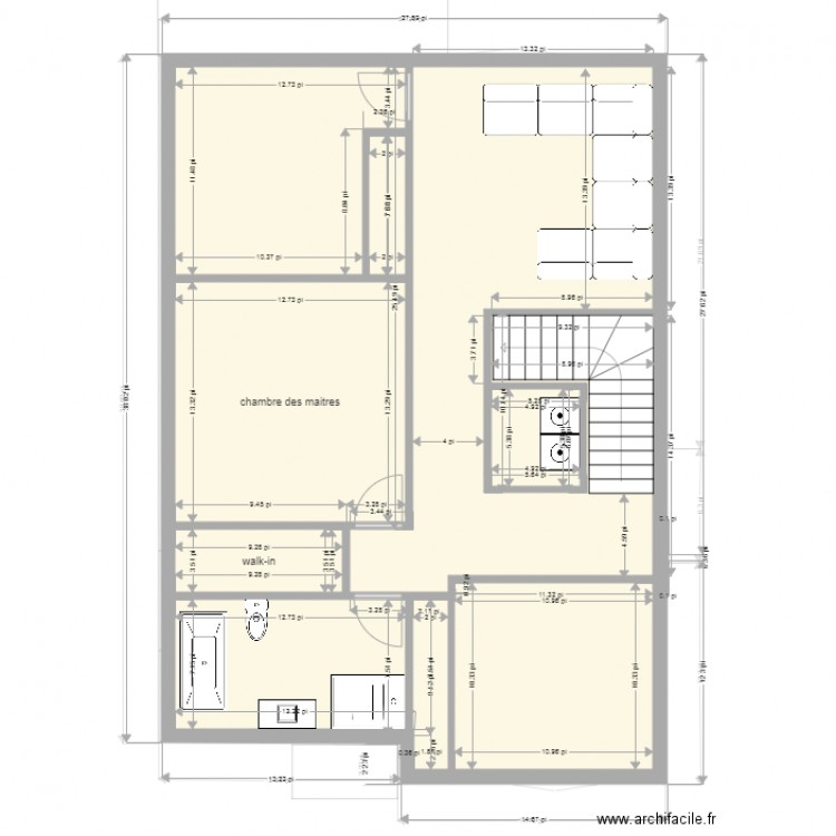 jumelé 1 chambre. Plan de 0 pièce et 0 m2