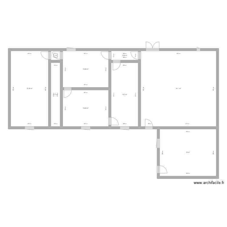 Plan ferme Logis de Berre. Plan de 9 pièces et 194 m2