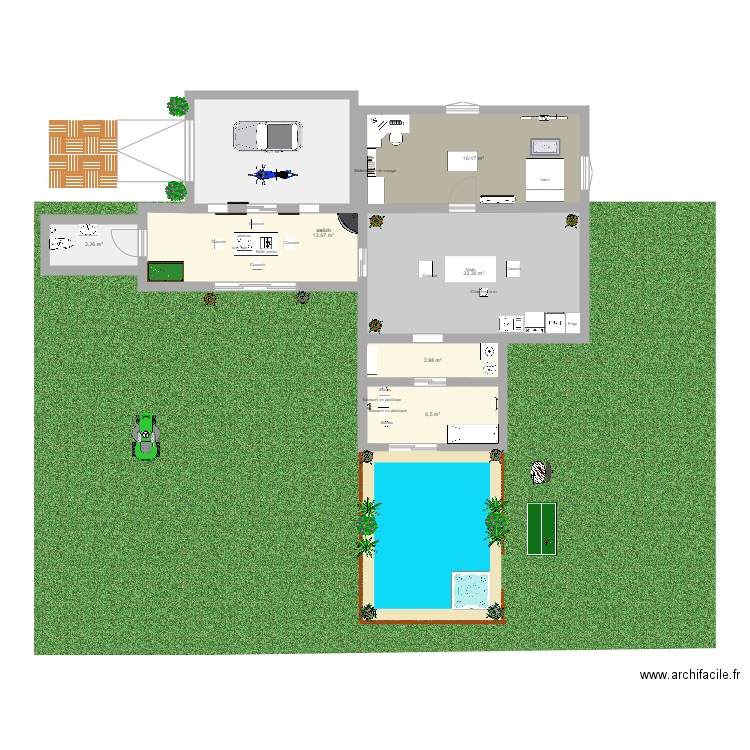 Maison Traditionnelle japonaise. Plan de 0 pièce et 0 m2