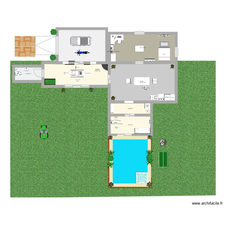 Maison Traditionnelle japonaise. Plan de 