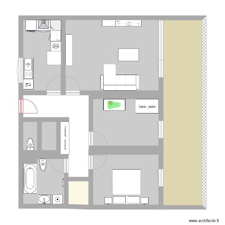 plan appartement 83 m2