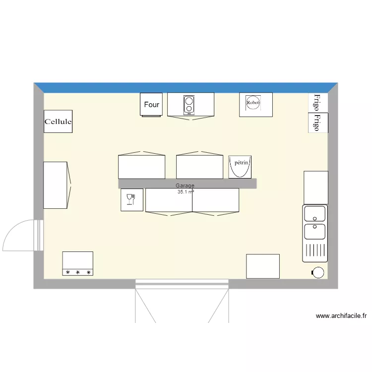 Garage . Plan de 