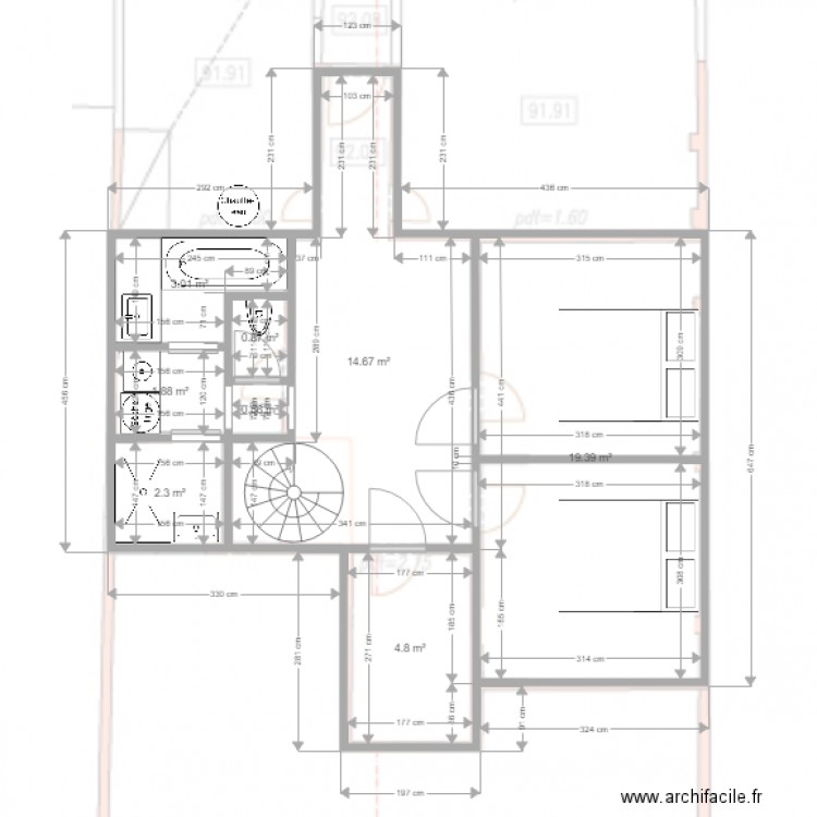 plan sotao 2. Plan de 0 pièce et 0 m2