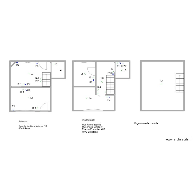 4émé écluse, 10 Schéma électrique d'implantation . Plan de 5 pièces et 44 m2