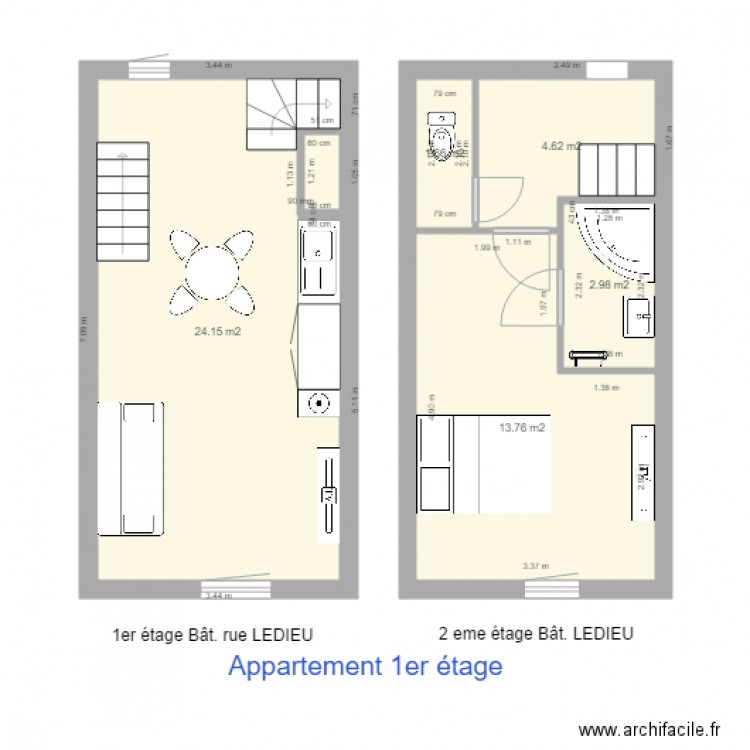 DIEU version 2 unités PLAN ENEDIS 1er étage. Plan de 0 pièce et 0 m2