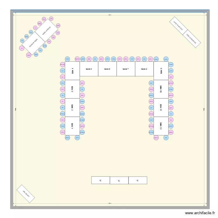 plan de table. Plan de 