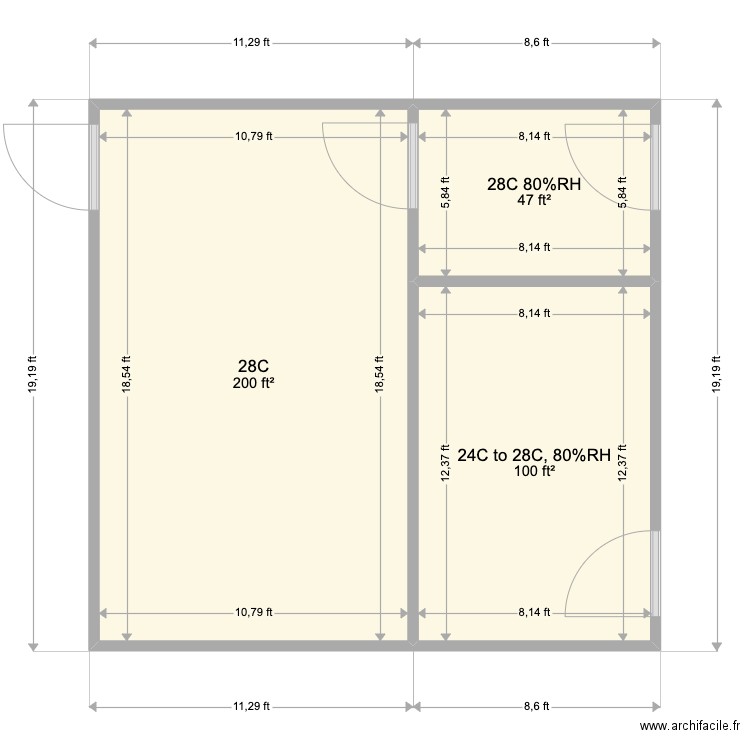 Texas Tech 2 Rooms. Plan de 0 pièce et 0 m2