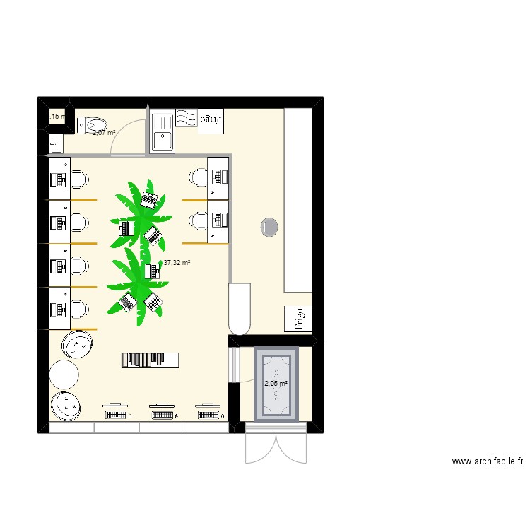 Ordinatour plan 11. Plan de 4 pièces et 42 m2