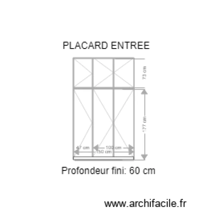placard entr&eacute;e broncard ext&eacute;rieur. Plan de 