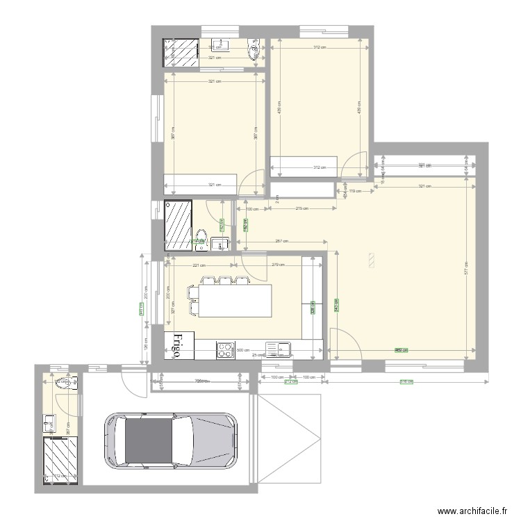 p4SD. Plan de 10 pièces et 89 m2