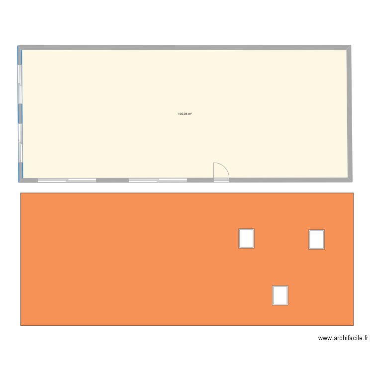 ME DIOUF  / 15X7= 105 M2. Plan de 1 pièce et 110 m2