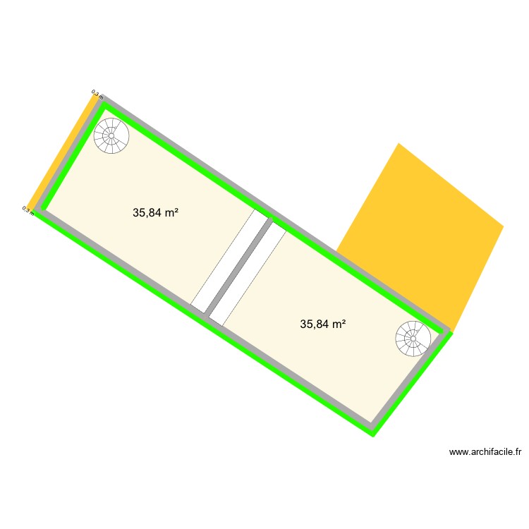 Deux. Plan de 0 pièce et 0 m2 Deux. Plan de 0 pièce et 0 m2