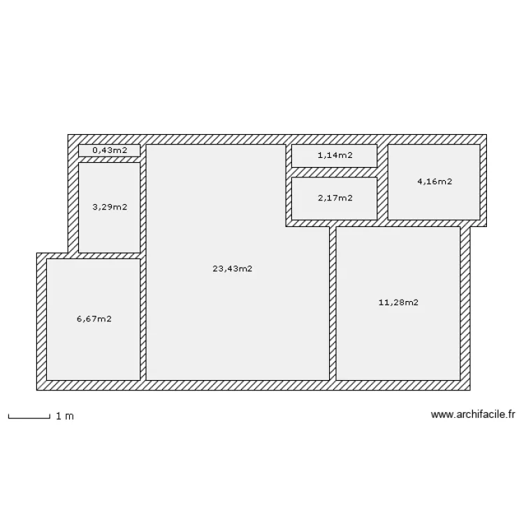 Bonne base m2. Plan de 