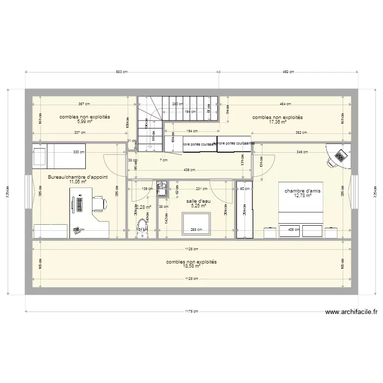 Aménagement étage au 17 nov 21. Plan de Aménagement étage au 17 nov 21. Plan de