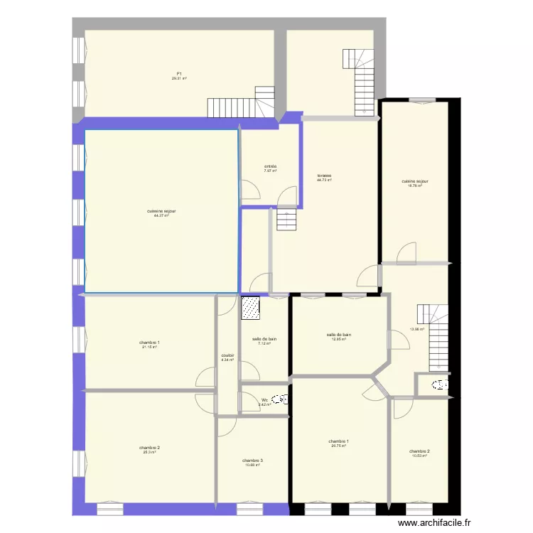 1 étage projet 2. Plan de 1 étage projet 2. Plan de