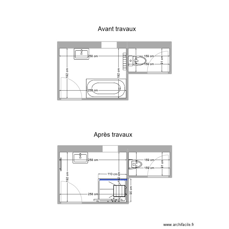 SDB Mialon. Plan de 0 pièce et 0 m2