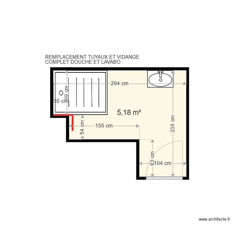 MEQUIGNON MARGUERITE . Plan de 1 pièce et 5 m2