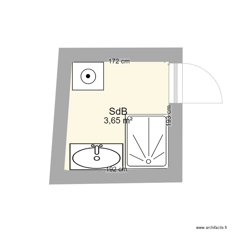 SdB Touquet Qua. Plan de 0 pièce et 0 m2