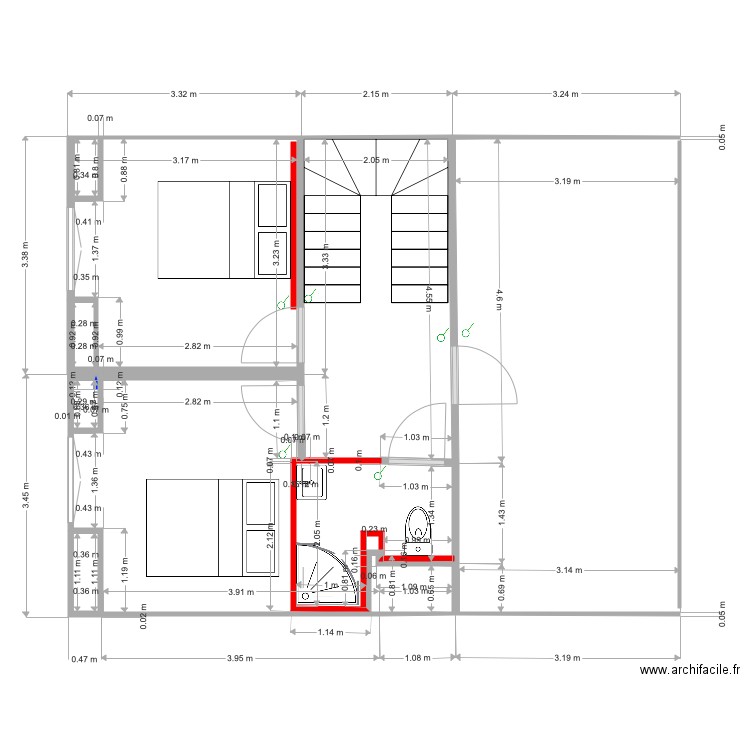 VERDUN 2eme etage VERSION 1. Plan de 0 pièce et 0 m2