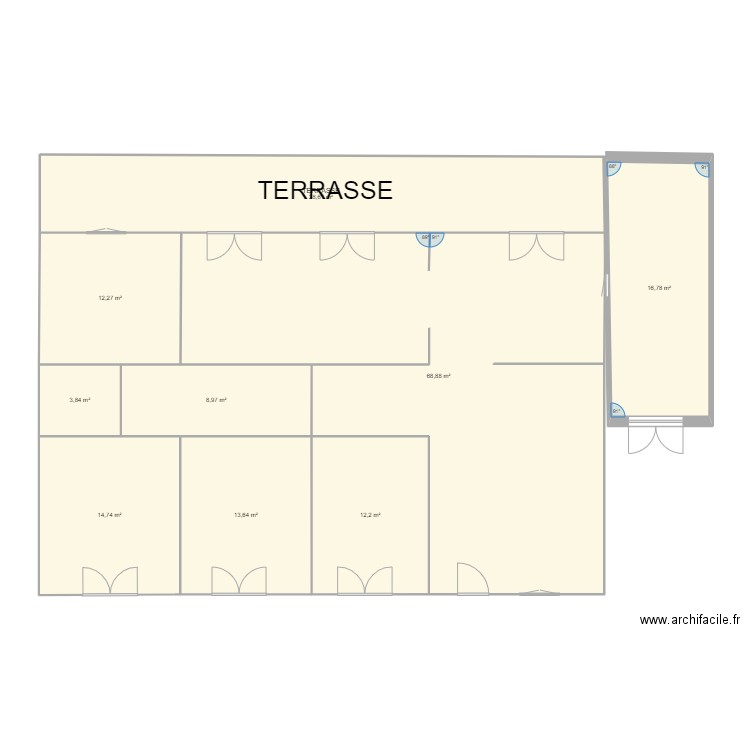 PLANAVANT. Plan de 9 pièces et 180 m2