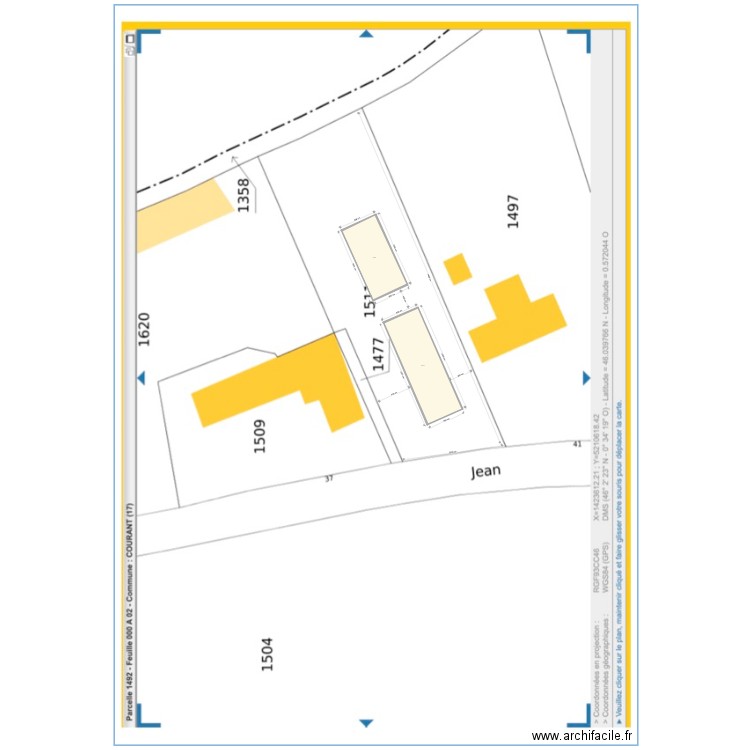 COURANT 2 . Plan de 2 pièces et 285 m2