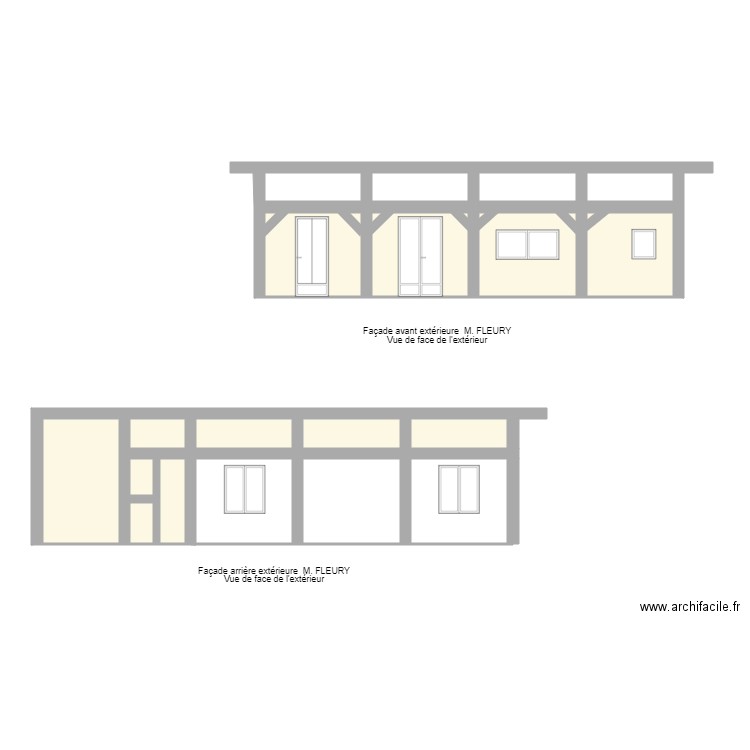 façade avant fleury. Plan de 0 pièce et 0 m2