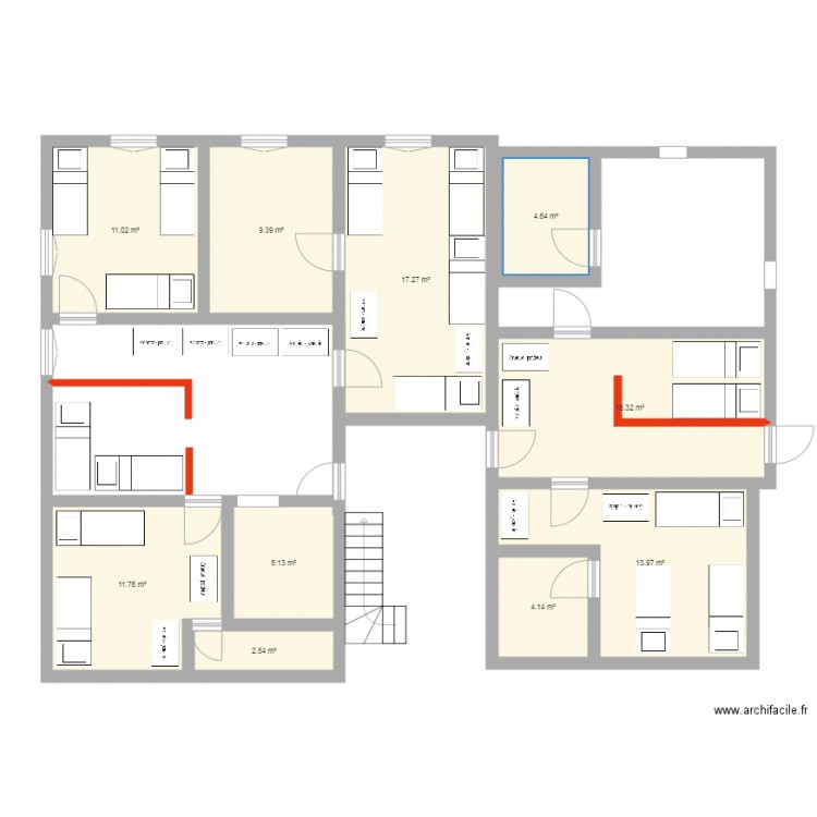 3rd Floor Center 1 for C2021 V3. Plan de 0 pièce et 0 m2