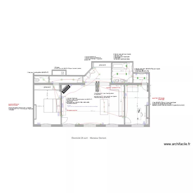 demon projet electricit&eacute;. Plan de 
